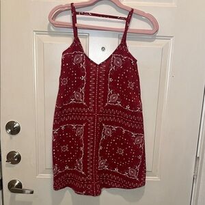 Madewell Red Paisley Mini Dress